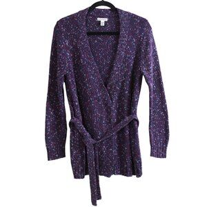 Croft & Barrow Purple Speckled Cardigan